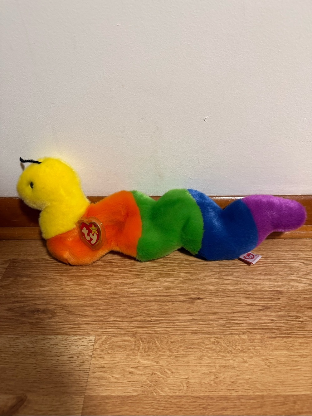 Ty 1999 Beanie Buddy Inch Colorful Caterpillar Plush Inchworm Tags 15"